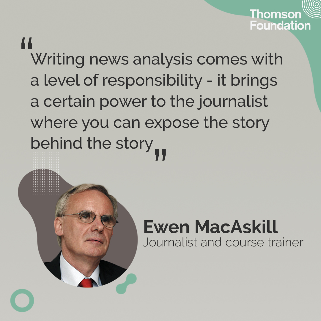 Unique new course on the art of writing news analysis | Thomson Foundation